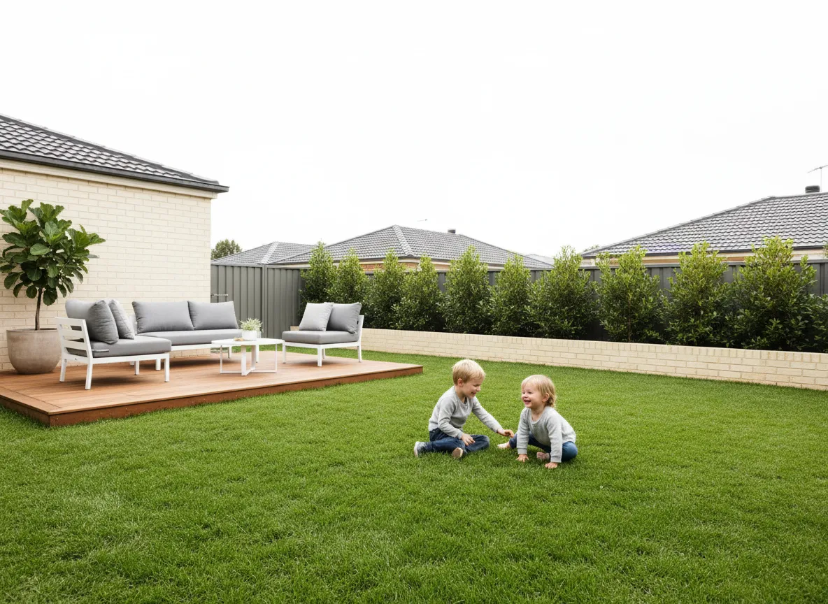 Instant turf for family backyards